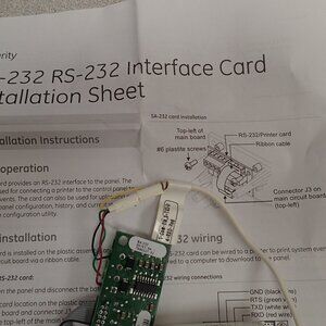 GE Fireworx SA232 / RS232 Interface Card